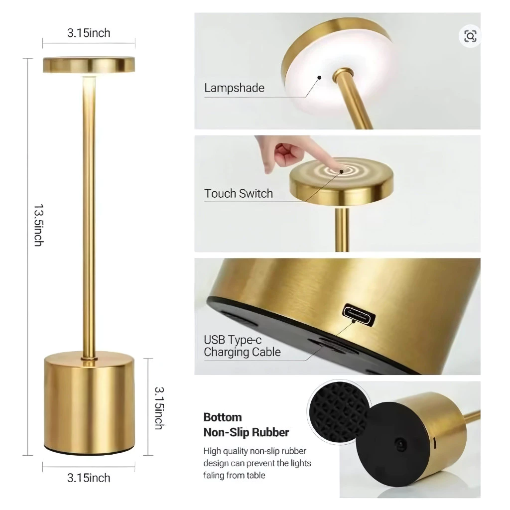 Luminária de Mesa Candeiro Dumbbell Touch