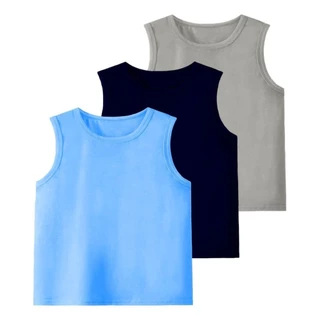 KIT CAMISETA REGATA PARA BEBÊ CAMISA P M G 100% ALGODÃO 3 PEÇAS