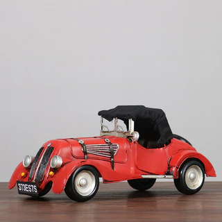 ꔣ Carro clássico retrô nostálgico modelo de carro americano antigo enfeite criativo para casa entrada para a sala de estar Decorações de armário de vinho