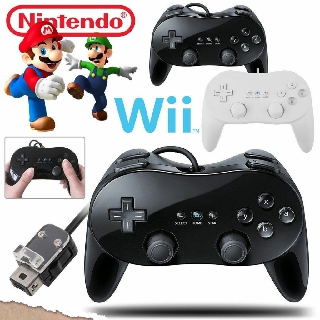 Novo Estilo Controlador De Jogo Joypad Clássico Wifi Gamepad Cabo Com Fio Para Nintendo Wii