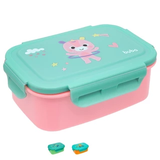 Bento Box Infantil Lancheira Inox Bebe Zoo Buba