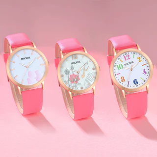 Relógio de Quartzo para Senhoras Série Pink Moda Moda Moda Simples Estilo Estudante Presente