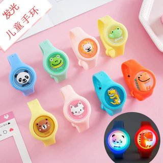 Relógio infantil com pulseira com estampa de desenho animado luminoso repelente de mosquitos portátil repelente de mosquitos com fivela repelente de mosquitos