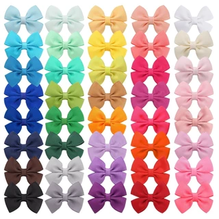 20/30/40Pieces Clipes De Cabelo De Bebê Jacaré De 2 Polegadas Para Bebês E Meninas 40 Cores Em Pares
