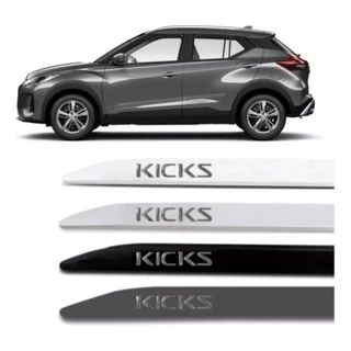 Friso Lateral Nissan Kicks Preto Premium Cromado 2022 2023