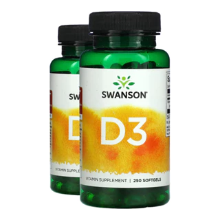 Kit 2x Vitamina D3 5000 UI Swanson 250 Softgels Importado/Made in Usa