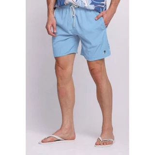 Short Vôlei Masculino Básico Liso Polo Wear Azul Claro