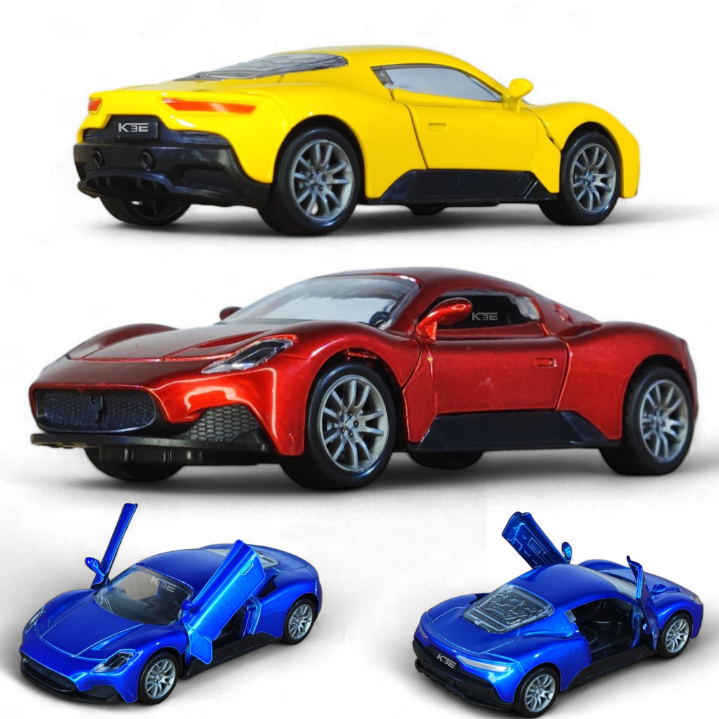 Miniatura Carrinho Ferro Maserati MC20 Fricção Abre Portas