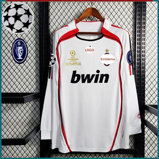 Camisa Retro Equipe 06/07 A-Milan 2006/2007 Manga Longa Curta Kaka # 22 【 Free Frete �