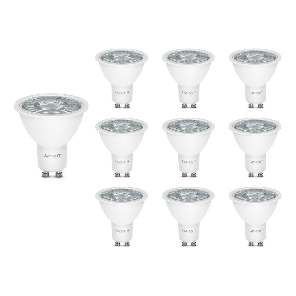 10 Lampadas Dicroica Led Gu10 7w 3000k 4000k 6500k Mr16
