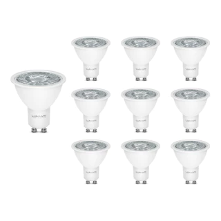 10 Lampadas Dicroica Led Gu10 7w 3000k 4000k 6500k Mr16