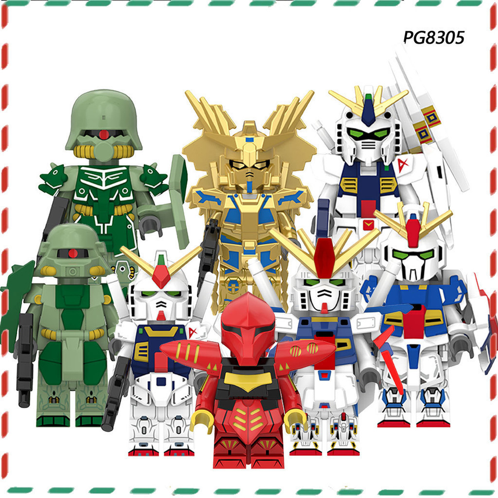 Blocos De Construção Gundam Para Minifiguras Infantis Montagem De Brinquedos Modelo Boneca