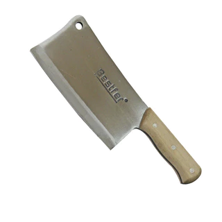 Bestfer Cutelo Profissional Com Furo Em Aço Manganes 7 Polegadas 30cm cabo de Madeira BFH1763