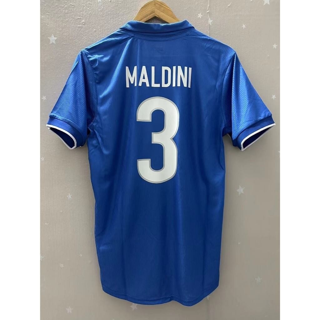 1998 Itália Camisa Retro Custom Home Camisa MALDINI Retro Futebol Uniforme DP0G