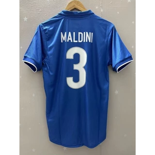 1998 Itália Camisa Retro Custom Home Camisa MALDINI Retro Futebol Uniforme DP0G