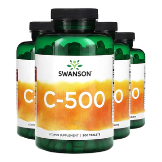 Kit 4x Vitamina C-500 e Rosa Mosqueta Swanson 100 Tab Importado /Made in Usa