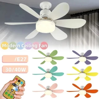 Ventilador De Teto Wind Light Silent Ponente Controle Remoto Lâmpada Led Silenciosa