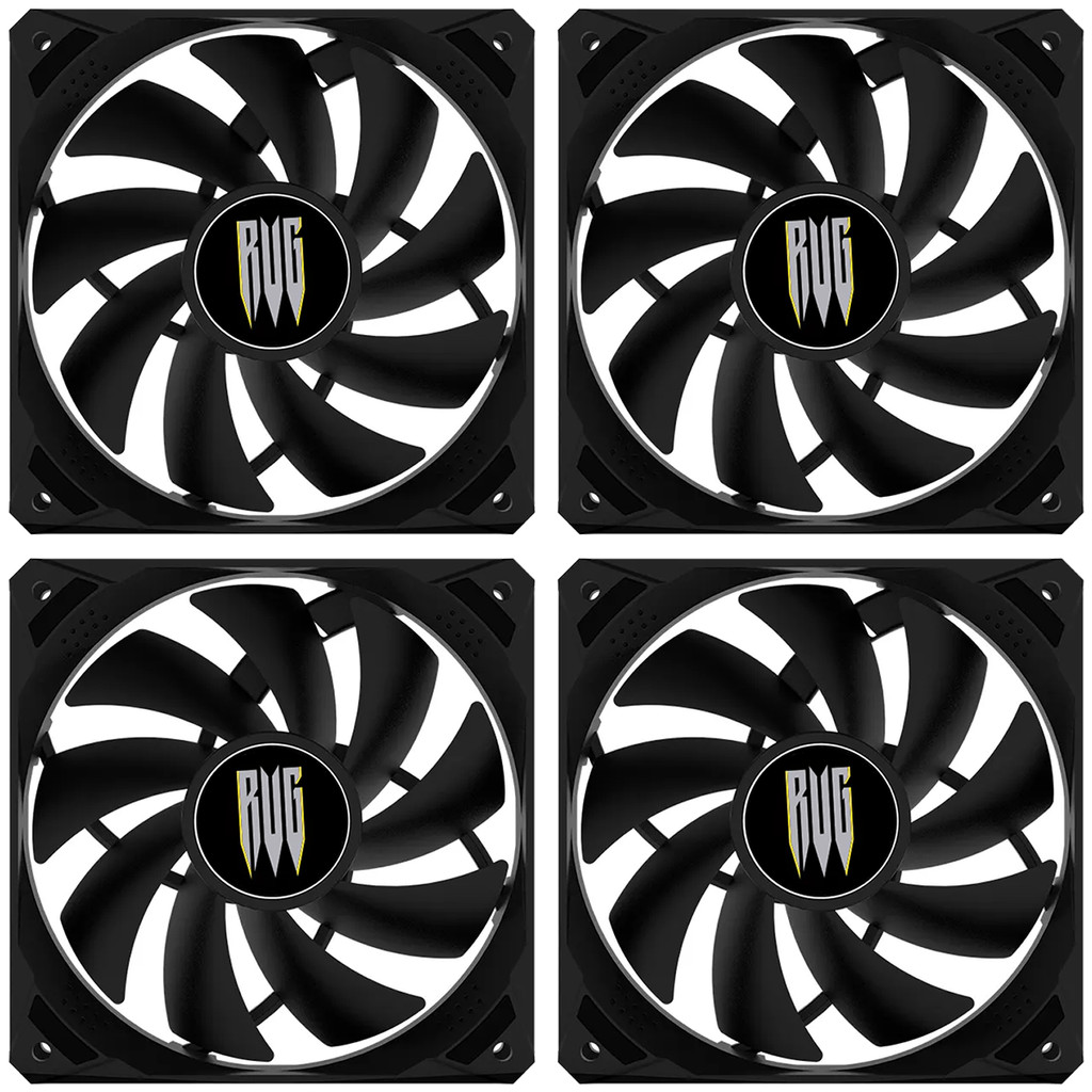 Kit 4 Fan Cooler 120mm Ventoinha Pc Preto Gabinete Silencioso