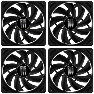 Kit 4 Fan Cooler 120mm Ventoinha Pc Preto Gabinete Silencioso