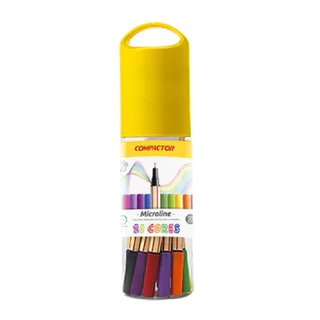 MARCADOR FINELINER COMPACTOR MICROLINER POTE 20 CORES