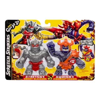 2 Bonecos Elásticos Knight Blazagon e Corruptagon - Goo Jit Zu