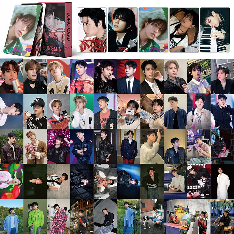 55pcs/box Stray Kids Seungmin Photocards ATE Álbum KPOP LOMO
