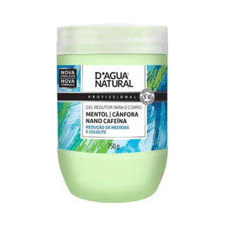 D'agua Natural Gel Redutor 750g – Redução de Medidas com Mentol e Cânfora em Oferta na Shopee