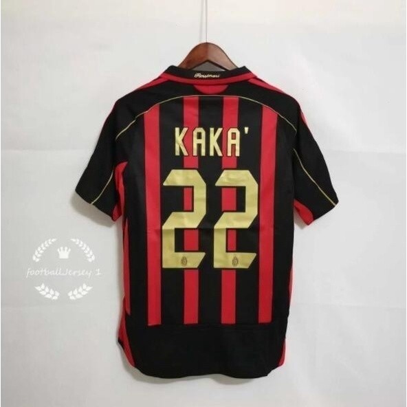 06 07 Retro AC milan ka Camisas De Futebol Para Casa E Fora YBFX