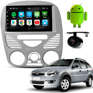 Kit Central Multimidia Android 7 Pol Weekend 2002 A 08 2009 2010 2011 2012 2013 2014 Cinza Brilhante