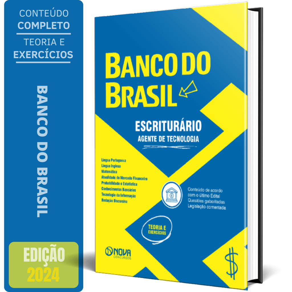 Apostila Banco do Brasil 2024 - Escriturário - Agente de Tecnologia ...