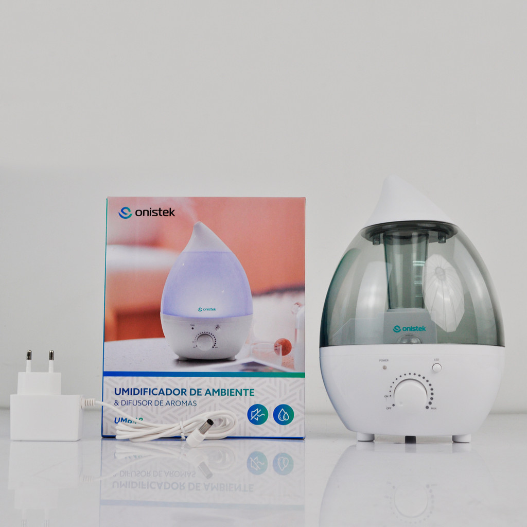 Umidificador de Ar com Difusor Essências 1,5L Ultrassônico Silencioso 7 ...