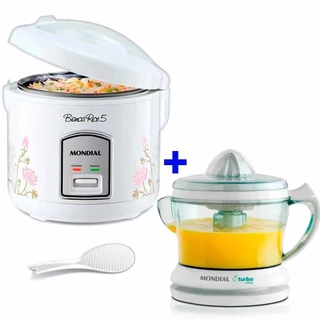 KIT Panela elétrica de arroz Bianca Rice NPE-05-5X + Espremedor de frutas E-01 Mondial