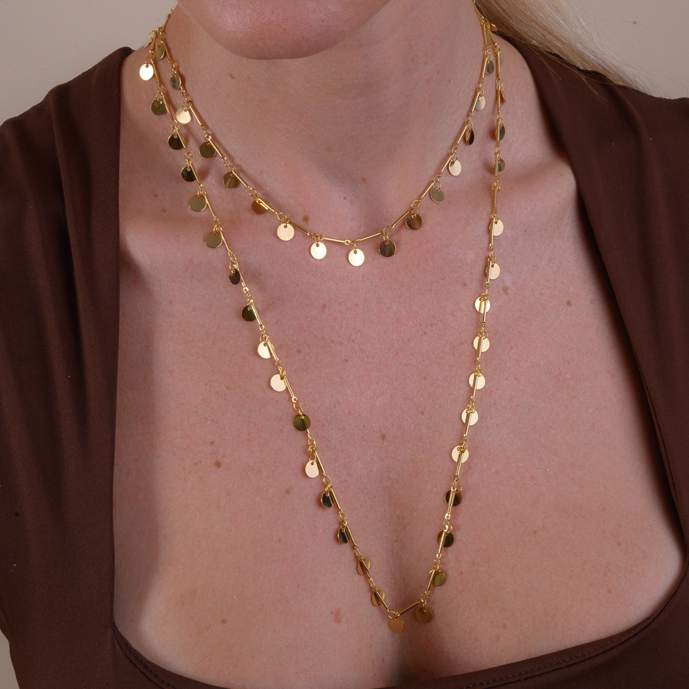 Choker Medalhinhas com Banho em Ouro 18k
