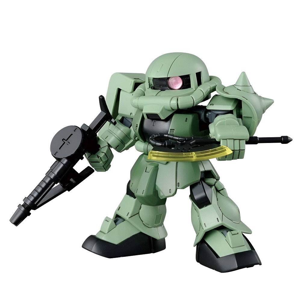 Gundam Modelo SDCS Zaku II Verde Zaku Influencer Montagem Modelo Brinquedo