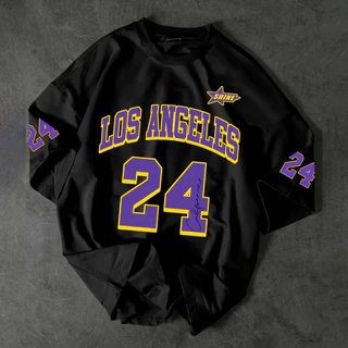 Camiseta Básica e Oversized Algodão Unissex Los Angeles Shine 24 Arte Exclusiva Basquete