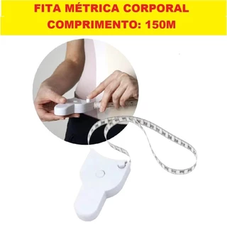 Fita Métrica Corporal Branco Com Capacidade 0,5M De Comprimento Para Medidas Circunferências Cintura Academia em Oferta na Shopee