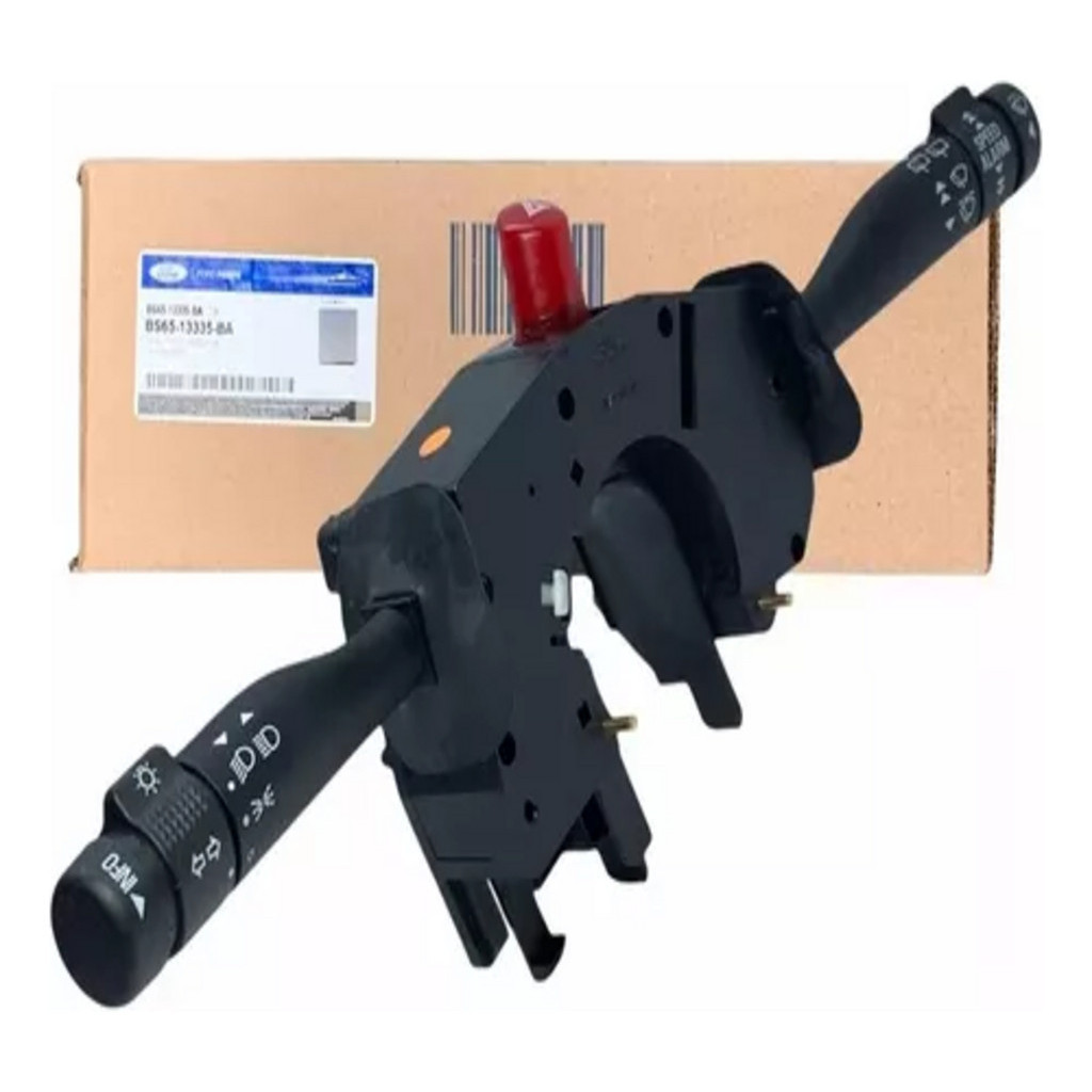 Chave Comando De Seta Fiesta Hatch 2003 À 2014 Com Limpador Traseiro E Computador De Bordo