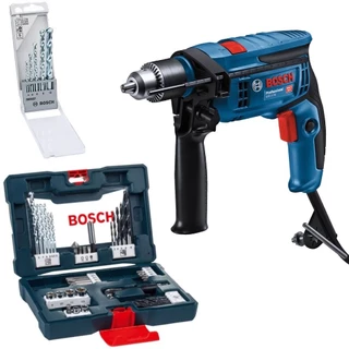 Furadeira Impacto 750W com Estojo de Brocas e Pontas Bits BOSCH