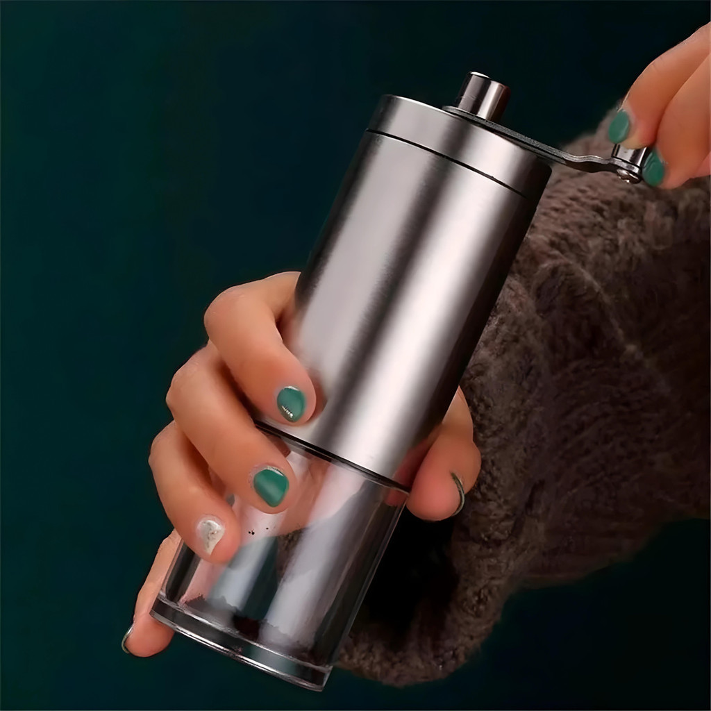 Moedor de Café Médio de Cerâmica Portátil Manual Aço Inox - 