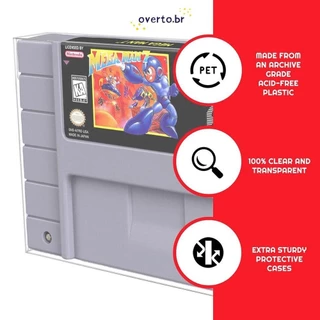 OVERTO Game Cartridge Display , Folding Universal , Replacement Peças Sobressalentes Protetor De Caixa De Cartucho Transparente Para SNES