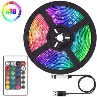 【 In stock 】 Infrared Fita LED De Controle Remoto 3M/5M RGB 5050 SMD Para Sala De Teto Luces USB Flexível Fundo Diodo De Natal DC5V