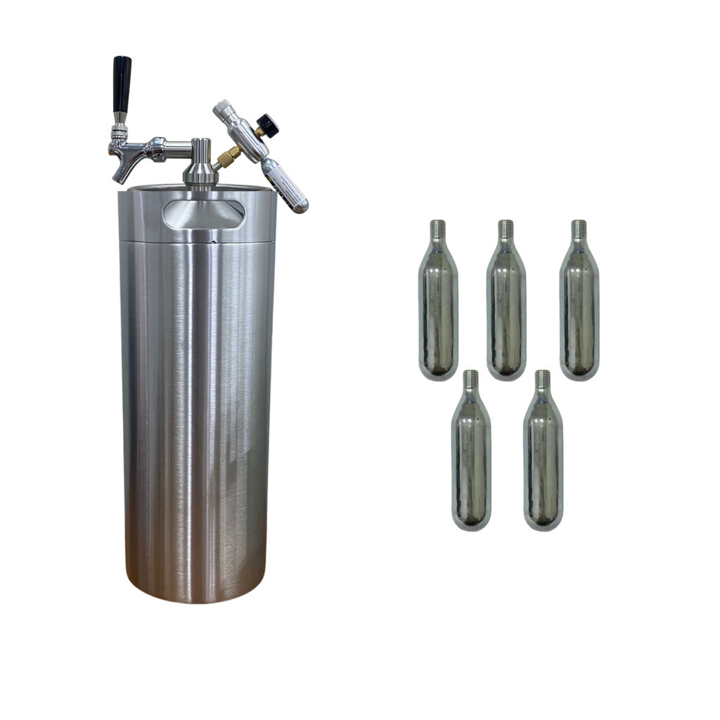 Mini Keg Barril Inox Chopp 10l + Torneira Italiana + Reg Co2 | Shopee ...