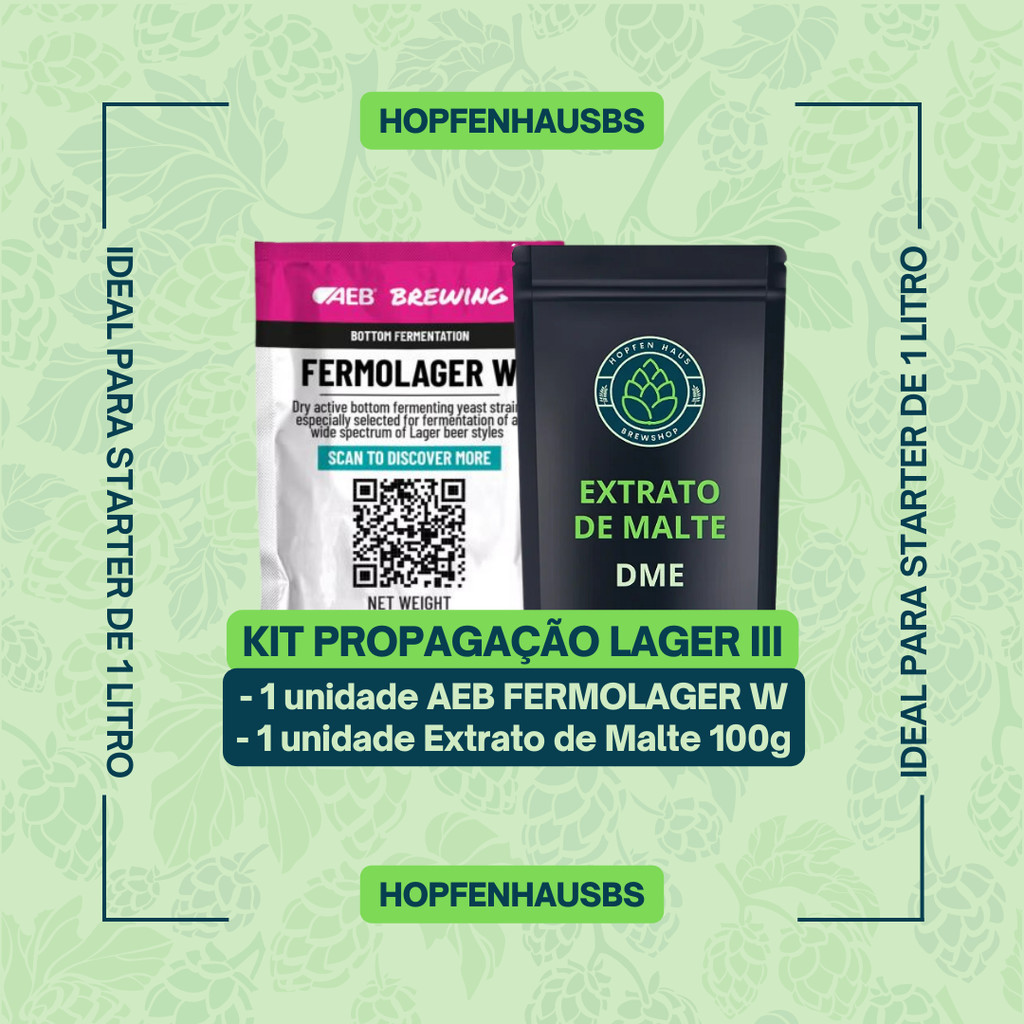 Kit Propagação Lager III (Levedura+Extrato de Malte)