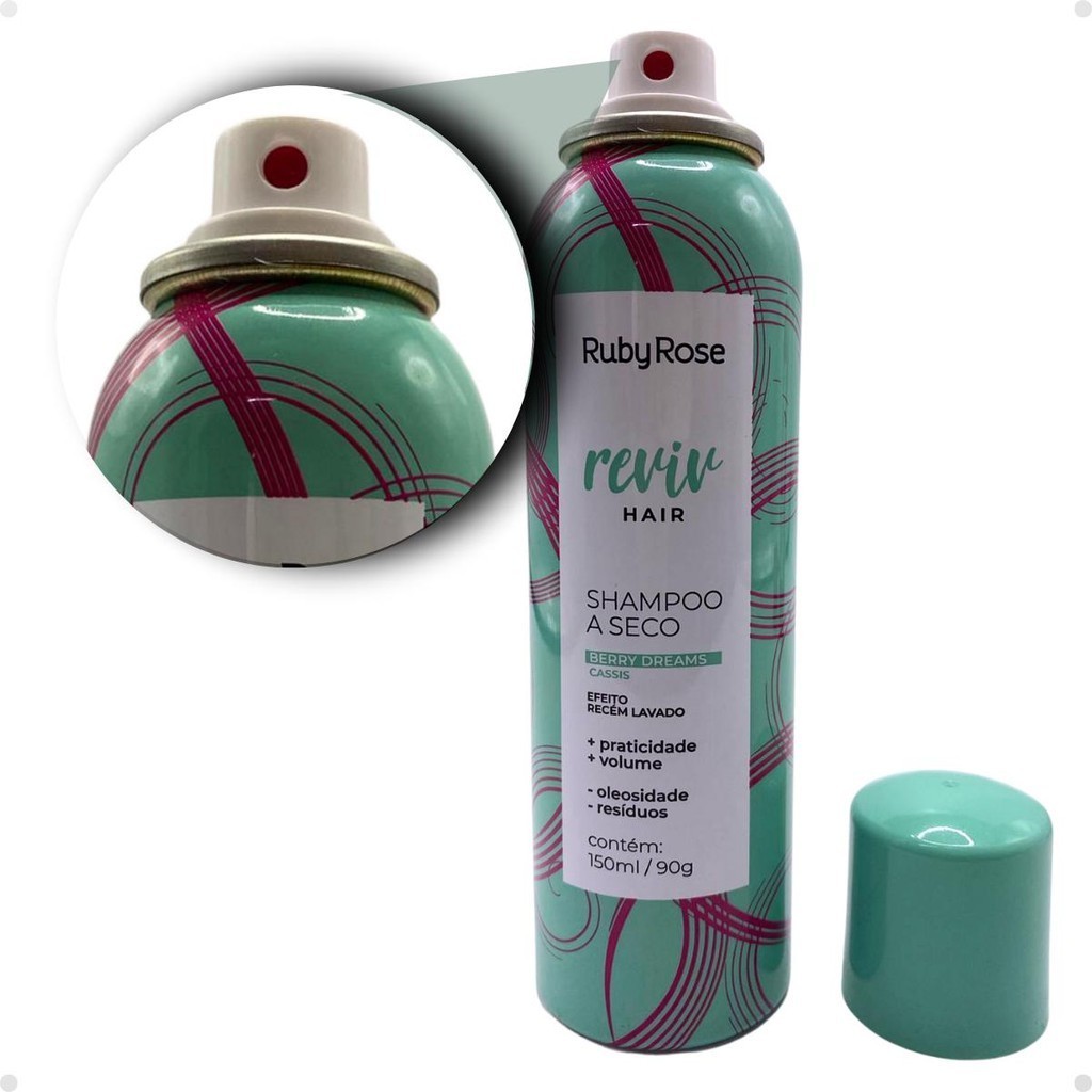 SHAMPOO A SECO RUBY ROSE REVIV HAIR BAUNILHA 150ML | Shopee Brasil
