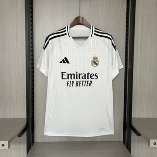 Royal Madrid White Home 24-25 R-M Camiseta esportiva masculina Camiseta