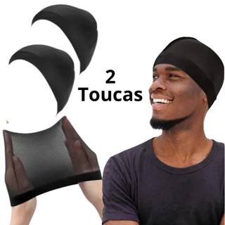 2 Touca De Pressão Wave Cap Cabelo Afro 360 Waves touca nero touca para tranças.