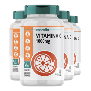 Kit 4x Vitamina C 1000mg Nutralín 60 Comp.