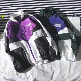 Pphome New Fashion Retro Coat American Street Style Windbreaker Hip Hop Sports Loose Jacket