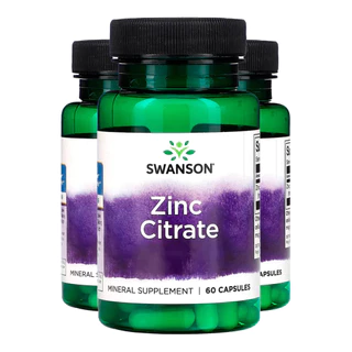 Kit 3x Citrato de Zinco 30 mg Swanson 60 Capsulas Importado /Made in Usa