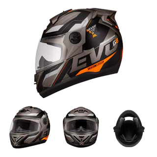 Capacete Moto Fechado Grafite G8 EVO Viseira Cristal Inmetro Tamanho 56 58 60 62 - Pro Tork em Oferta na Shopee